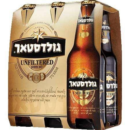 4 שישיות בירה גולדסטאר לא מסונן